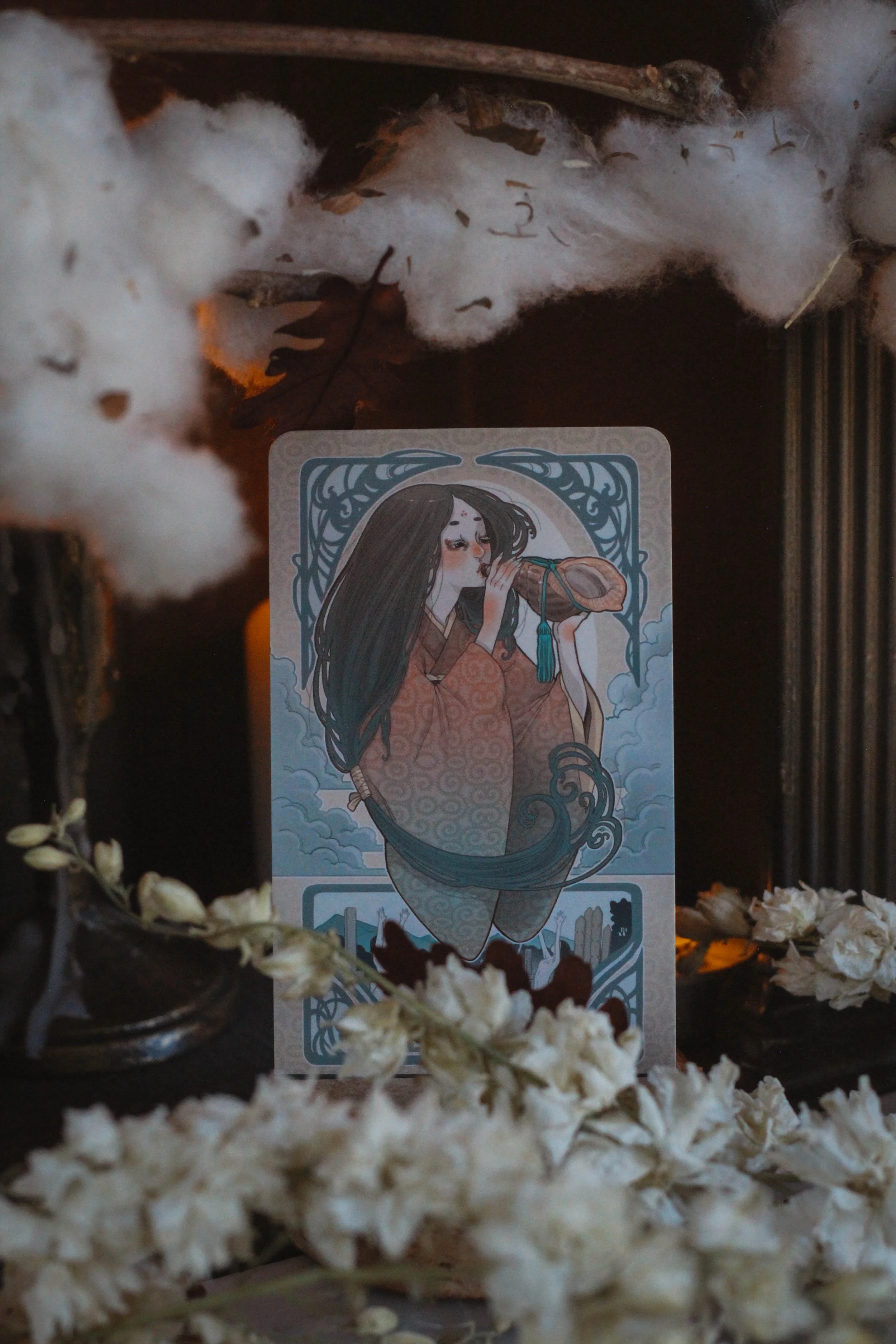 Japanese Art Nouveau Tarot Review — Spirit Element